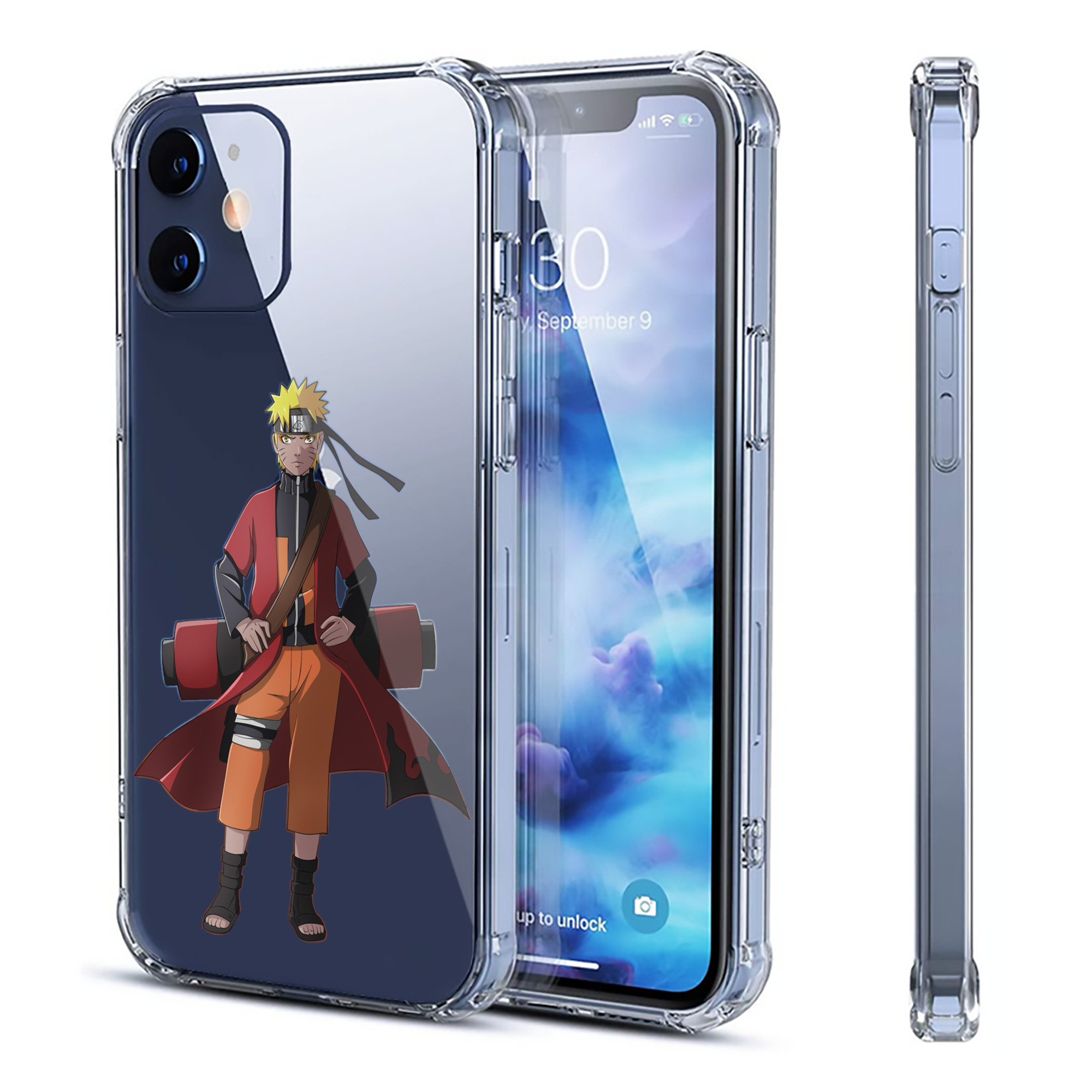 （画像用） NARUTO -ナルト- うずまき ナルト Uzumaki Naruto 【iPhone 12シリーズ対応】透明スマホケース（クリアソフトケース）